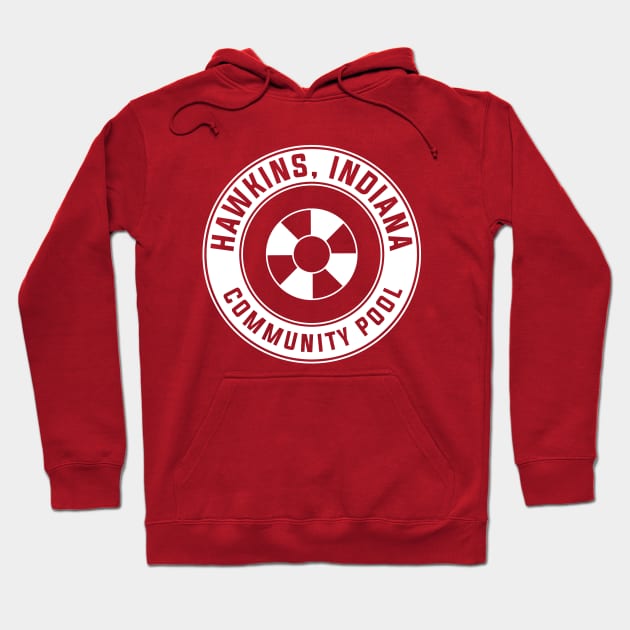 Hawkins Community Pool Stranger Things Hoodie TeePublic